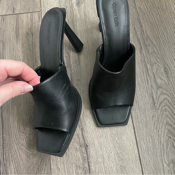 Nordstrom Open Edit Black sandal high heels - Picture 4 of 7